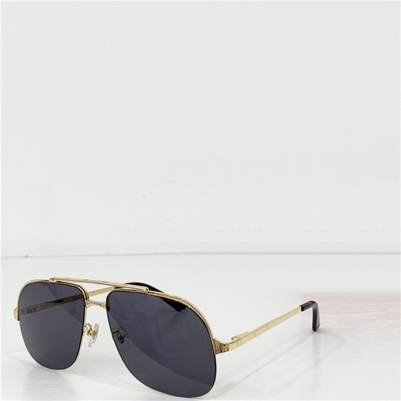 New fashion design pilot sunglasses 0353S metal frame double bridge decorated spring hinge temples simple style versatile outdoor UV400 protection g