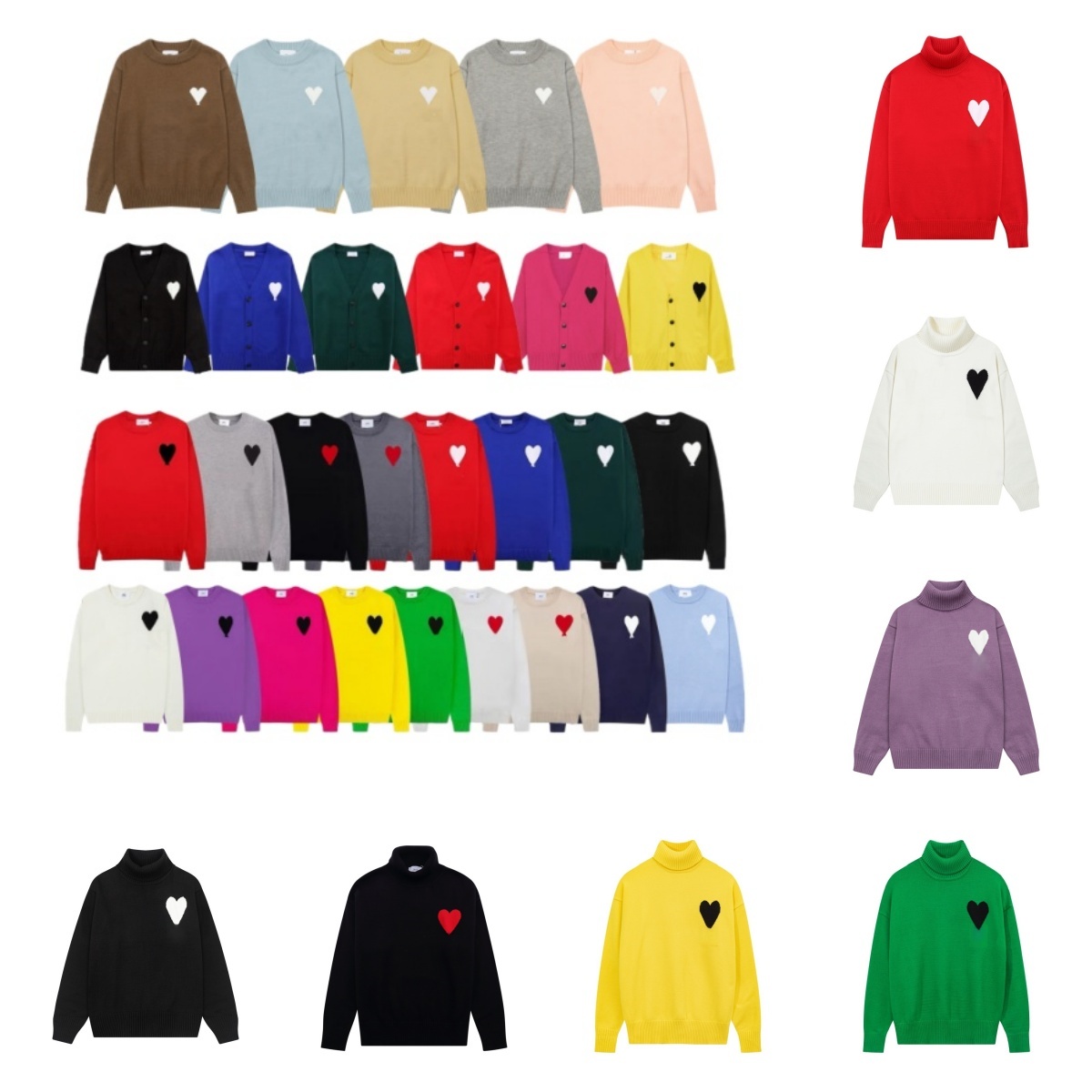 Mens sweaters women designer knitted sweaters pull homme love solid color embroidered round neck long sleeve knitted pullover 503