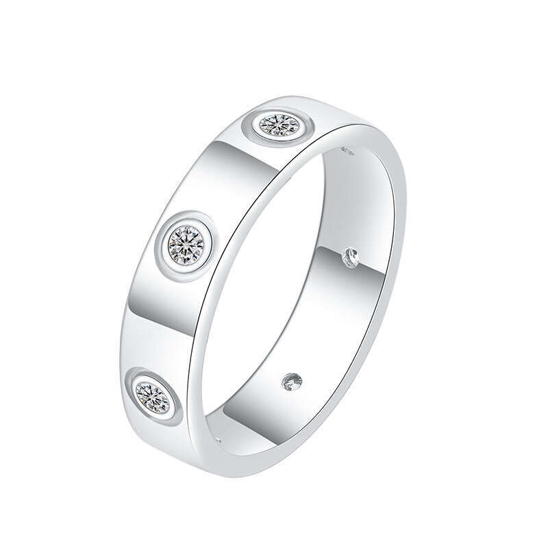Classic Solid 925 Sterling Silver Wedding Ring Designer Rings For Women Men Plated Gold Moissanite Ring Engagement Designer Jewelry Woman Christmas