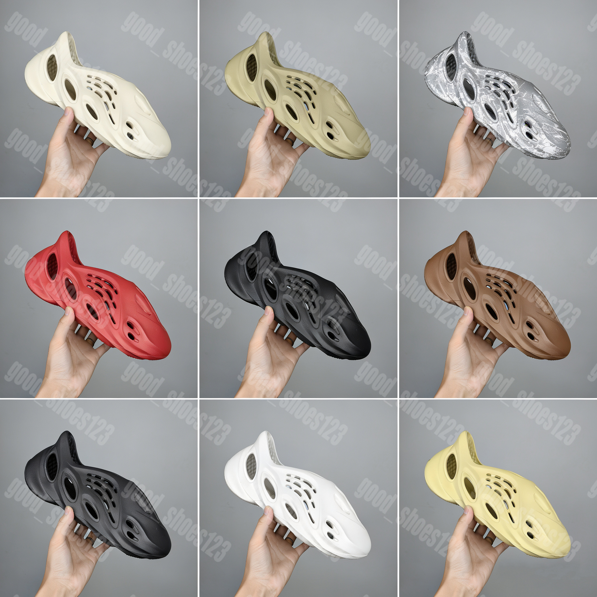 Designer slides for men slippers Bone Azure Flax Pure restock pair glow Resin Soot black Core womens sandals mens solid slide classics slipper