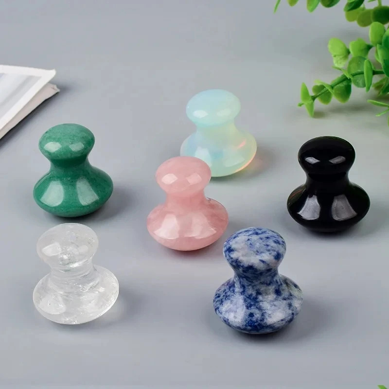 Natural Jade Mushroom Facial Massage Stone Gouache Scraper Face Jade Massager Gua Sha Skin Care Face Lifting Anti-Wrinkle Tool 251210