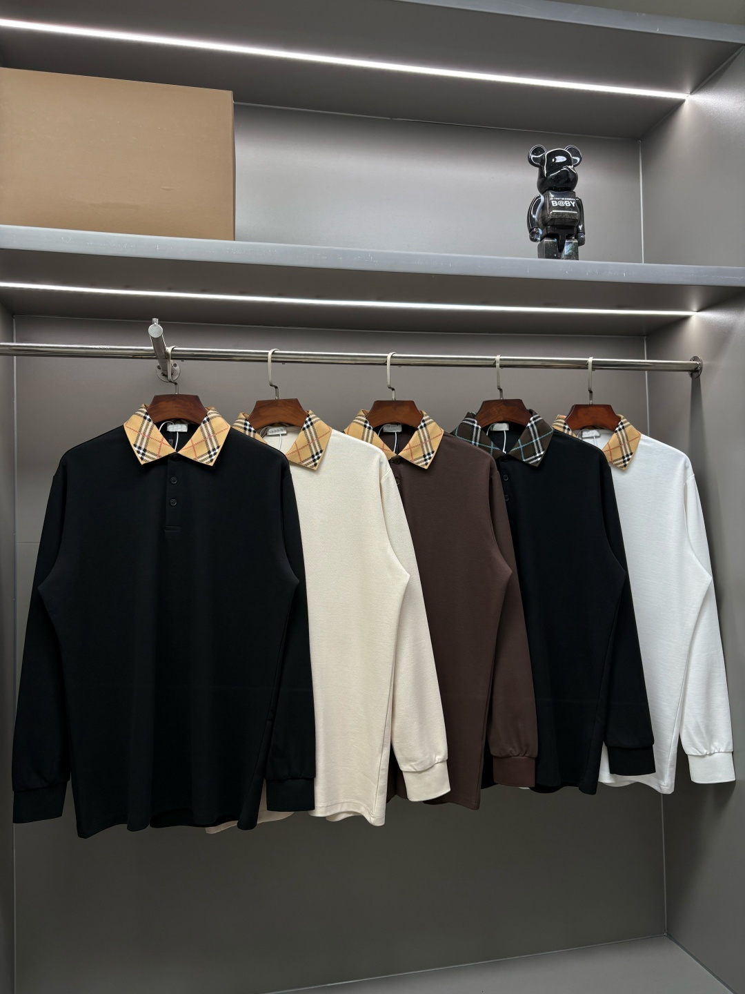 2026 Spring new designer polo shirt high quality pure cotton material US size mens highend brand long sleeved t shirt