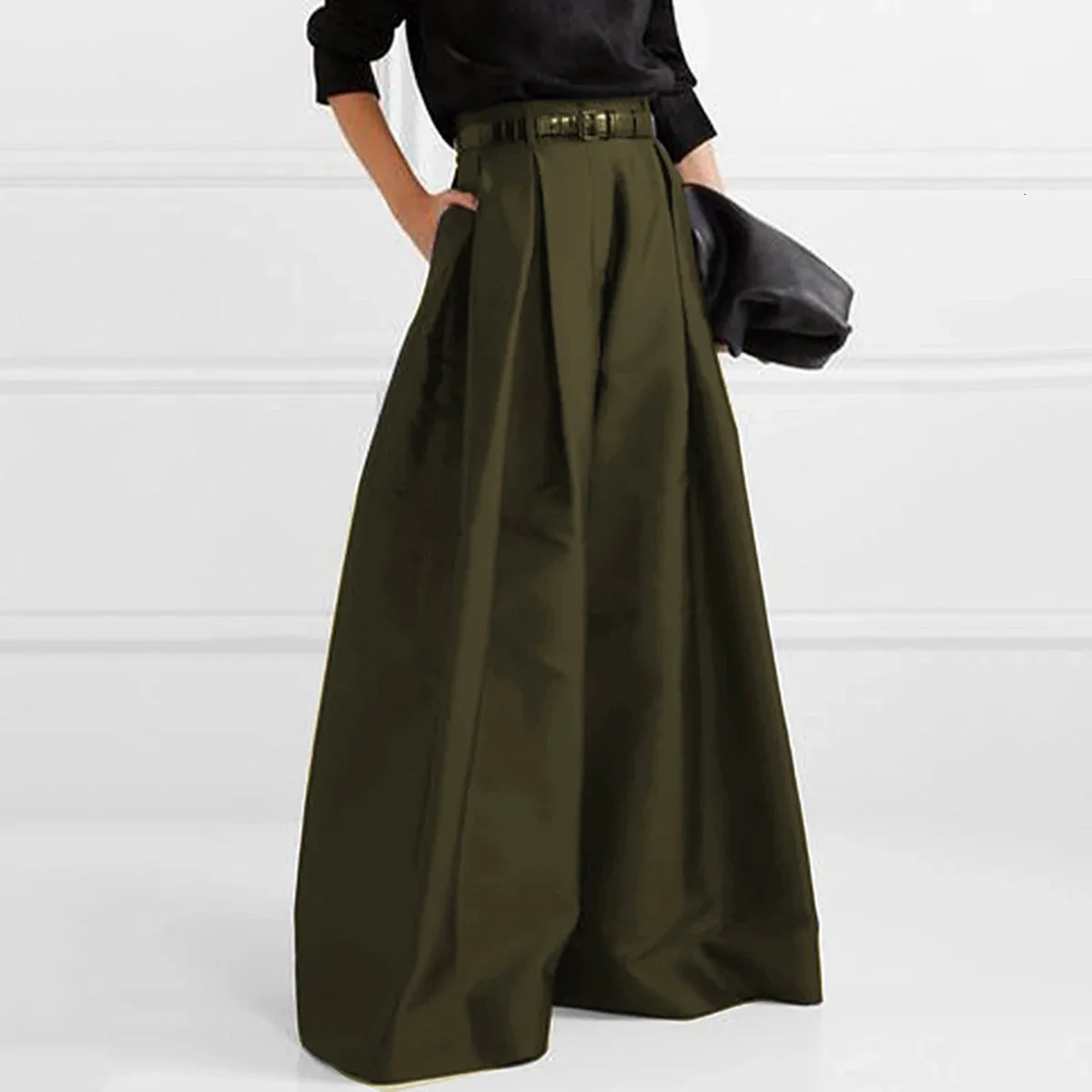 Fashion Womens Baggy Pants Summer 2025 Vintage Loose High Waisted Wide Leg Black Trousers for Female clothing oversize 251210