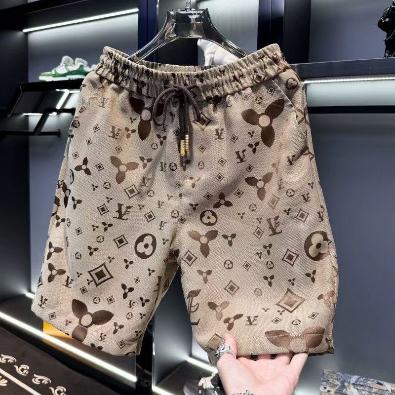 European goods men's high-end printed casual shorts 2025 new summer fashion wear beach pants men M-4XL