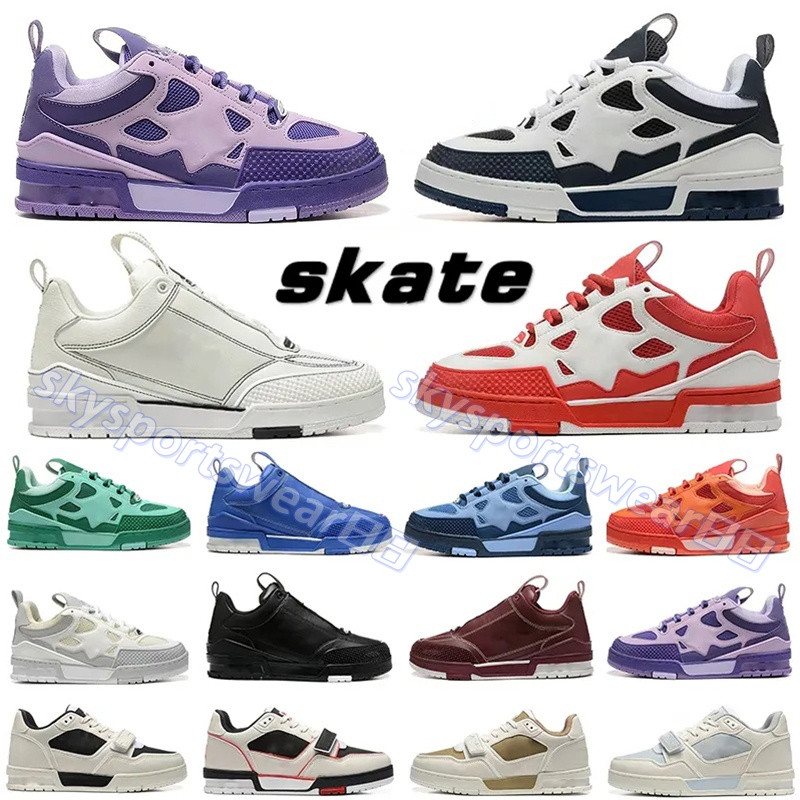 Luxury designer casual shoes Runner Shoe Embossed Trainer Sneaker white pink sky blue black green yellow denim low mens sneakers women trainers EUR
