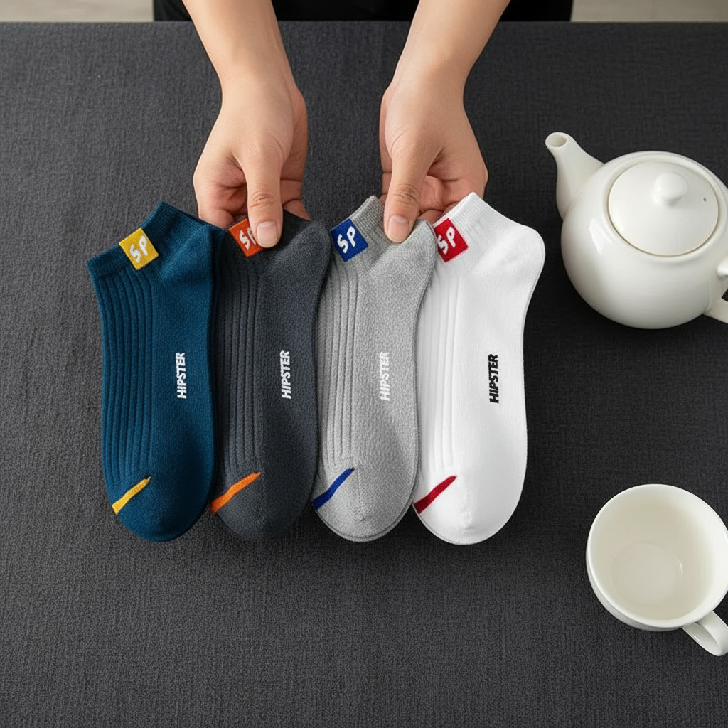 Men's Socks Women Sock High Quality Cotton All-match Classic Ankle Socks Stockings Breathable Black And White Football Basketball Sports Sock