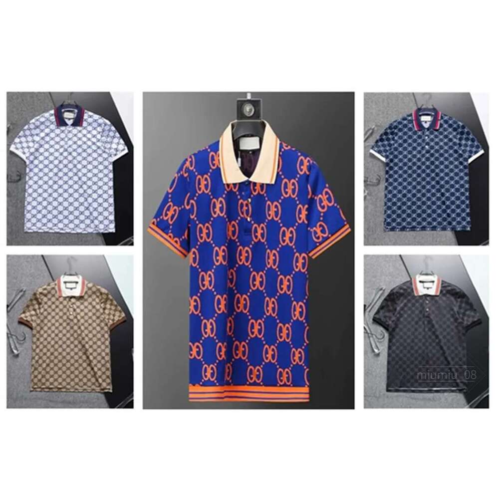 Luxury brand men's designer classic solid color business men's POLO shirt top Fashion play fashion father shirt clothing anime T-shirt M-3