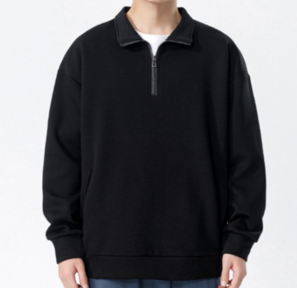 A150 Turtleneck Sweatshirt for Men Autumn and Winter Thickened Loose Trendy Solid