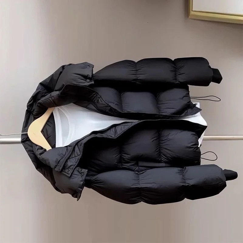 Winter Down Cotton Jacket Thick Warm Parkas Women Hooded Puffer Coat Loose Casual Overcoat Short Female Outerwear 251210