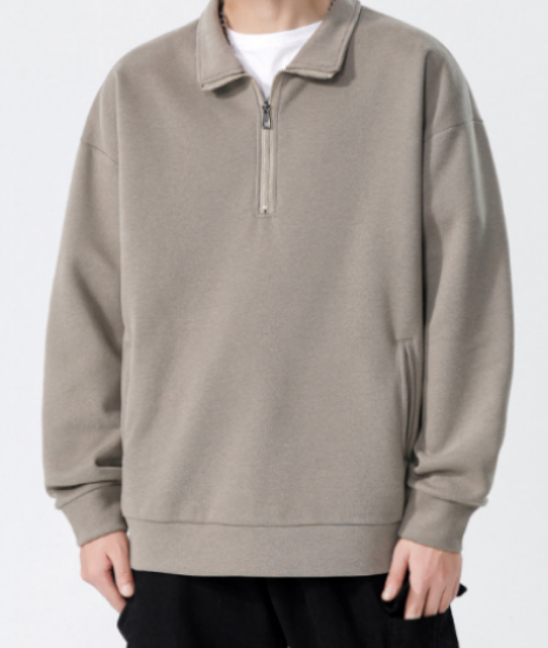 A228 Turtleneck Sweatshirt for Men Autumn and Winter Thickened Loose Trendy Solid