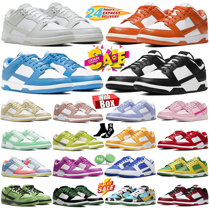 With Box Designer Casual shoes for Men flat sneakers lows skateboard shoe Triple Pink White Black Panda Orange University blue fashion mens womens o