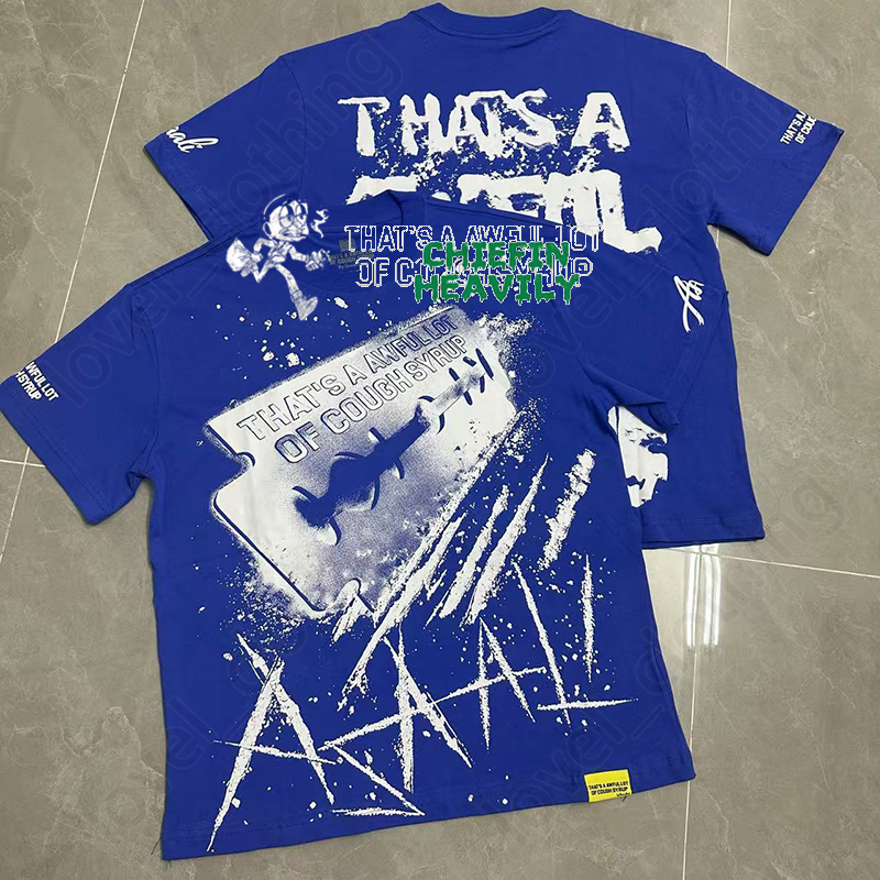 Designer Thats a awful lot of caugh syrup T Shirt Fashion Classic Mens Tshirt Beach Hipster Fabric Stree Printing High Quality Hip Hop Cough Tee cou
