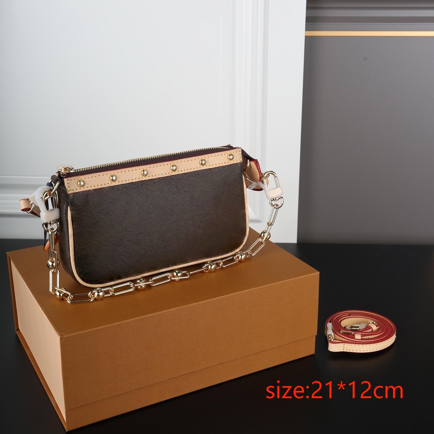 Bags designer bag chain bag mahjong bag middle bag coin purse versatile classic fashion zipper mouth handheld shoulder bag evening bag Ideal gift