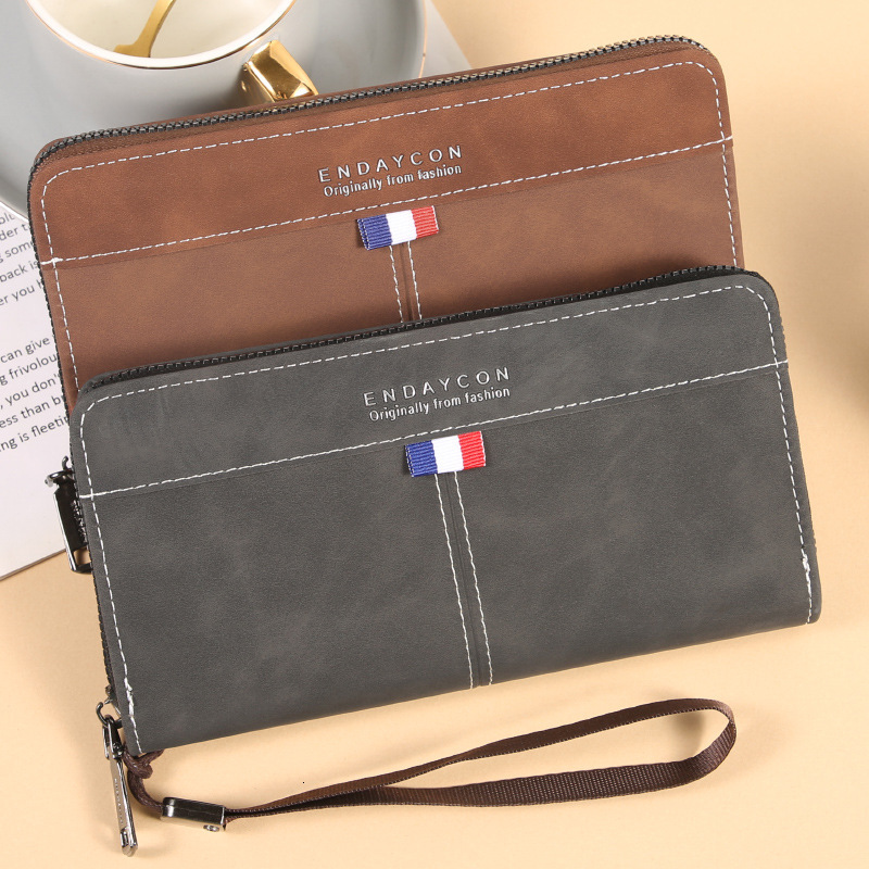 Winter New Men's Light Luxury Wallet Long High Quality Hardware Zipper Wallet Men's Large Capacity Multi Card Slot Wallet Designer Wallet