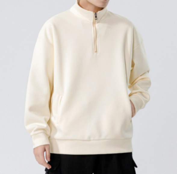 A171 Turtleneck Sweatshirt for Men Autumn and Winter Thickened Loose Trendy Solid