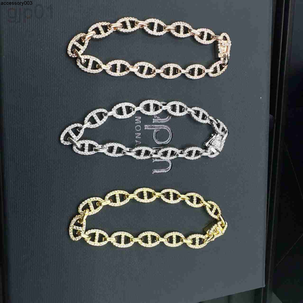 Charm Bracelets designer apmmonaco ring Same Style As Yang Zi Bpm Mococo Full Diamond Pig Nose Bracelet Necklace Highend Jewelry Gift