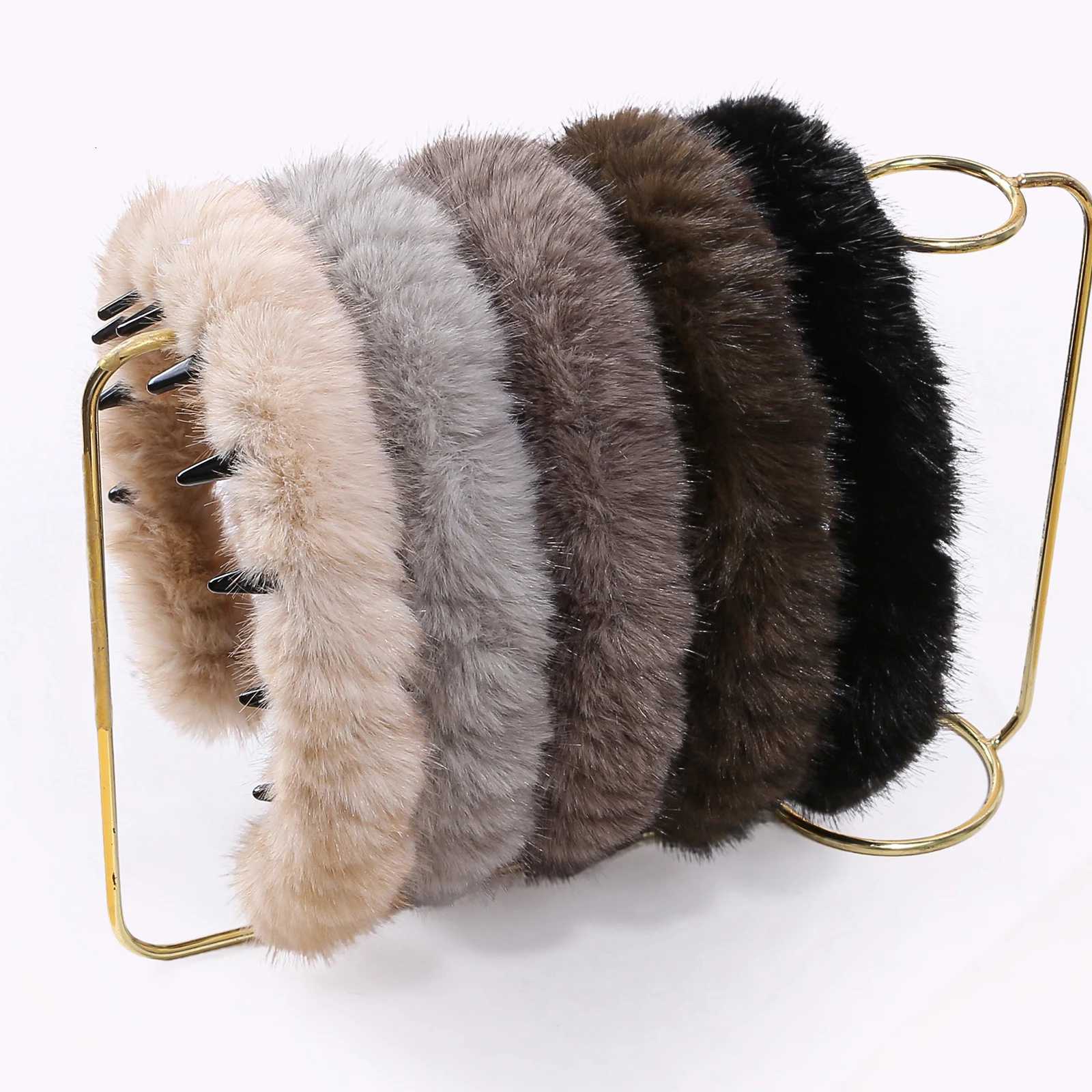 1PC Retro Winter Imitation Mink Fur Faux Fur Hairbands Women Girls Plush Widen Thicken Soft Hair Hoop Hair Accessories HeadbandXJ251215