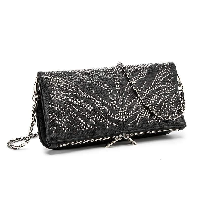 New French Niche W Rhinestone Coin Purse, Exquisite Clutch Girls, Cute Retro Steampunk Style, Compact Portable Design, Suitable for Daily Travel and