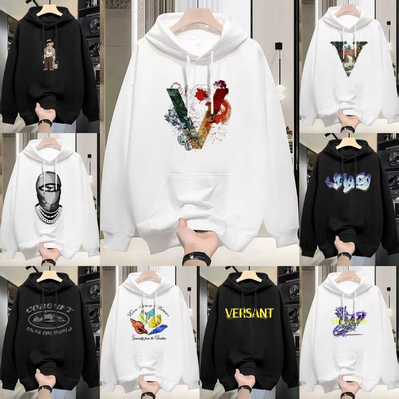 Men's Hoodies Mens Sweatshirts Luxury Brand Casual Memorie Collection Hoodie Grunge Streetwear Sweatshirt Women Top Goth Oversized Men