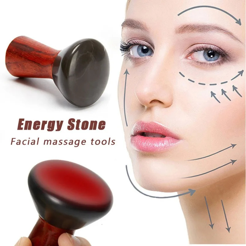 Volcanic Stones Massage Gua Sha Natural Stone Needle Back Neck Face Massager Spa Care Relax Muscles Skin Remove Wrinkles 251210