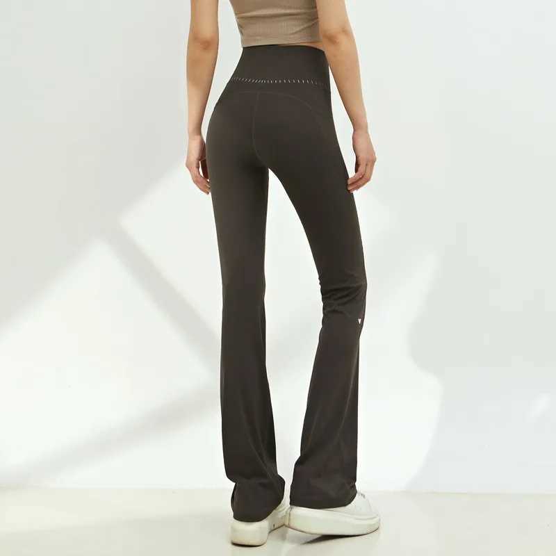 Flared Yoga Pants for Women High Waist Sports Tight Pilates Hip Lifting Fitness Pants Yoga Wide Leg Sports Leggings G251215-image-1088460217