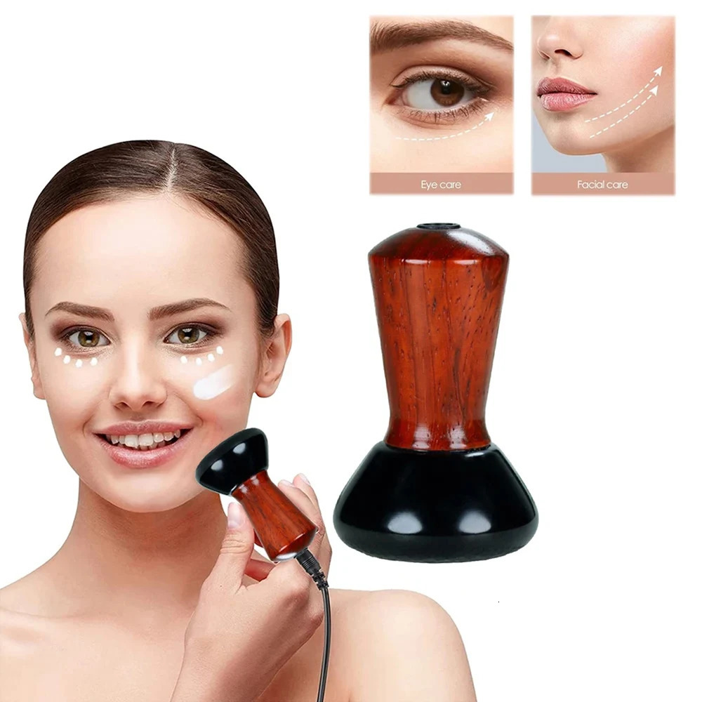 Electric Stone Massager for Face Gua Sha Scraping Anti-Wrinkle Natural Bian Stone Face Massager Neck/Eye/Face Skin Lifting 251210