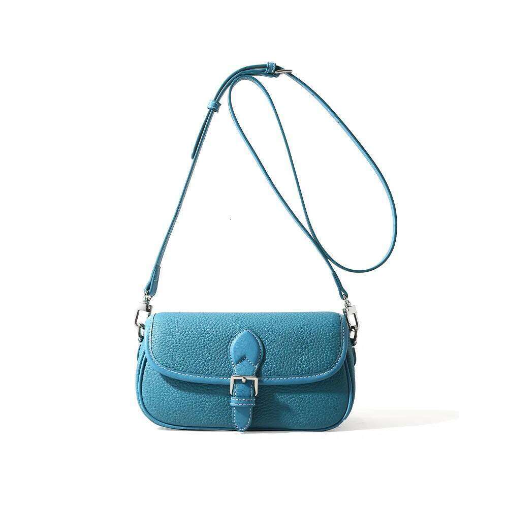 Ins Chic Simple Spring Summer Daily-Use Pouch First Layer Cow Leather Women Crossbody Bag Small Leisure Beige Pink Handbag St251215