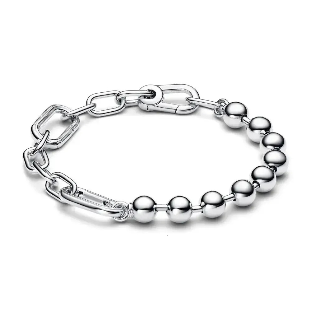 2025 925 Sterling Silver Classic Fashion Pearl Link Bracelet Splicing Chain High Jewelry Accessory for Mothers Day 251210