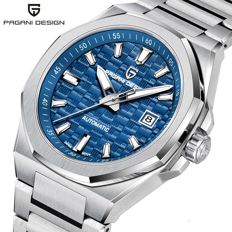 PAGANI DESIGN Men's New Automatic Mechanical Skeleton Calendar Luminous Watch PDYS023