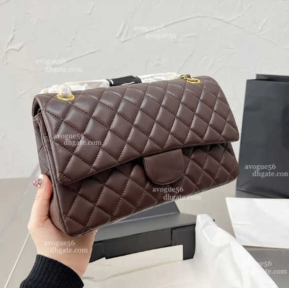 Evening Bags Cross Body 2022Ss W Womens Classic Double Flap Quilted Bags Gold Hardware Turn Lock Crossbody Shoulder Handbags 15 Colors can Choose De