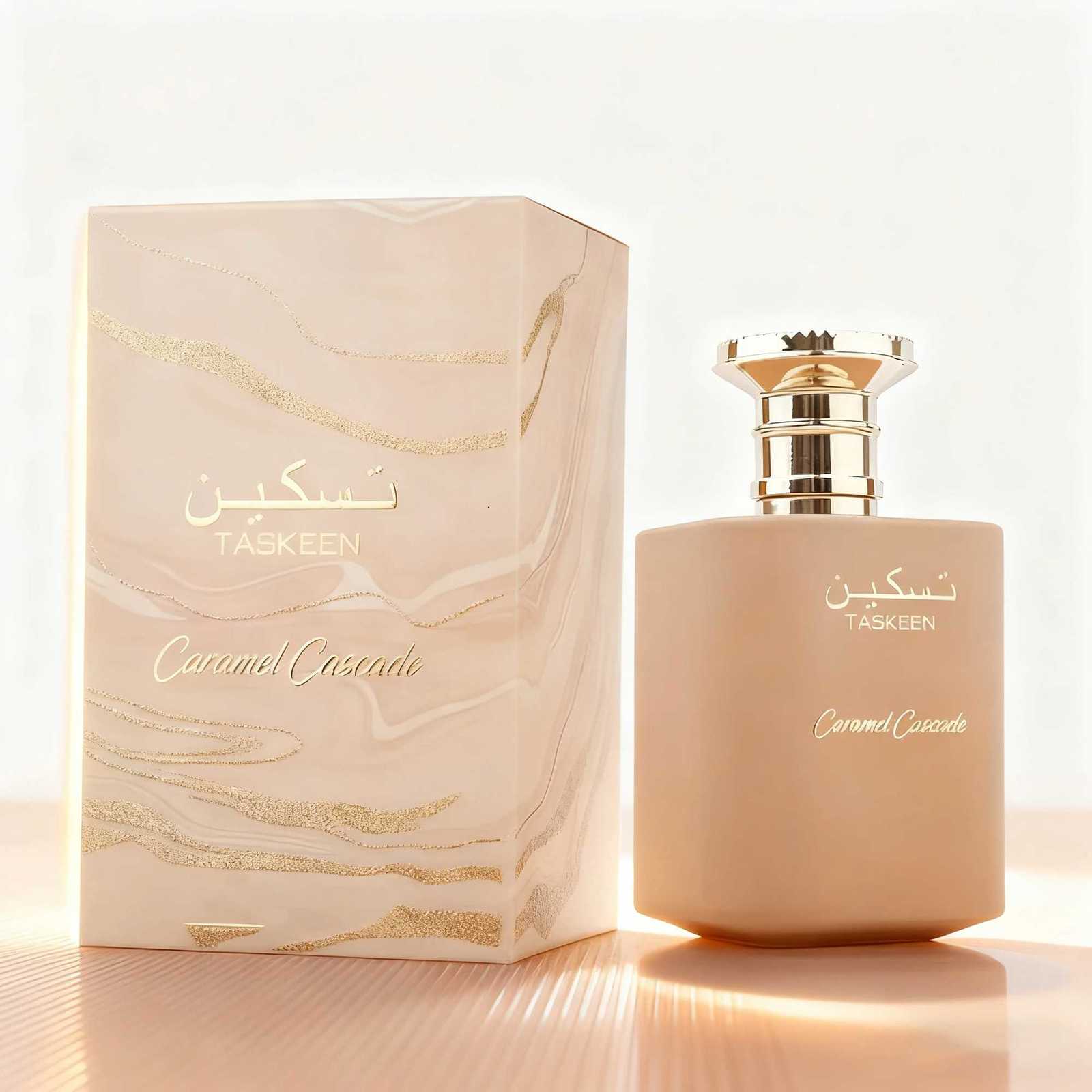 Paris Corner Unisex New Taskeen Caramel Cascade perfume spray 34oz creamy sweet lasting fragrance fashionable niche suitable M251215-image-1088455623