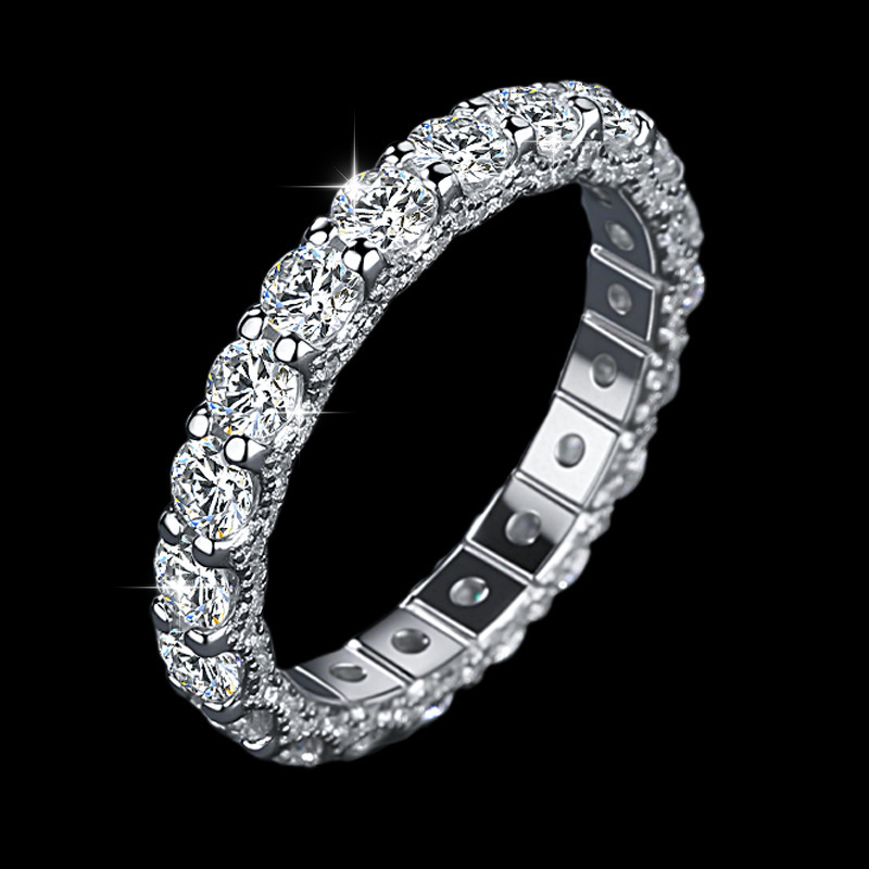 Moissanite S925 Sterling Silver Ring Women's Cluster Designer Luxurious Jewelry Fashionable High-end Stylish Accessories Wedding Valentine'