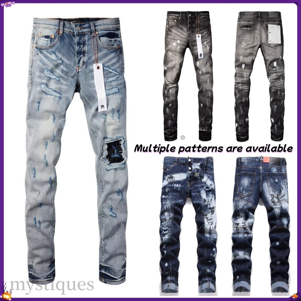 Mens Jeans Designer Pants Denim Trousers High Quality Straight Retro Fashion Ripped Joggers Jeans Slim Fit Jeans Denims Letters Designer Ripped Bike