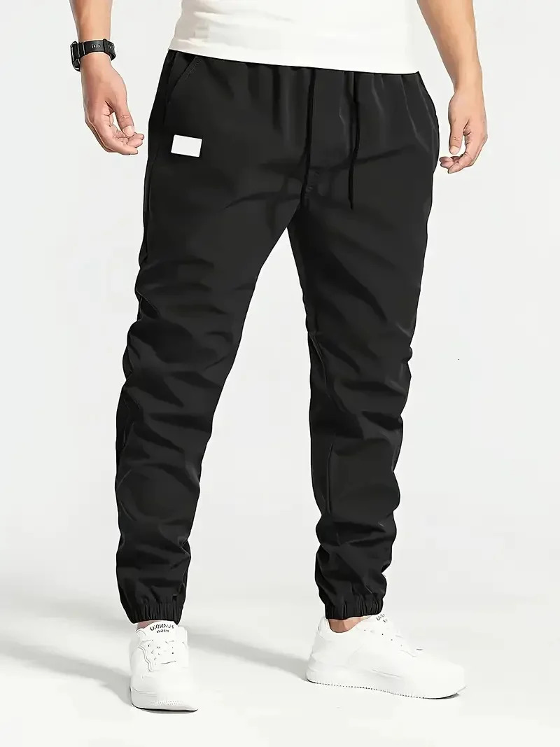 Spring Autumn Slim Men Pants sports casual Joggers trousers Mens Solid Color Straight Pants thin Woven Daily Sweatpants 251211