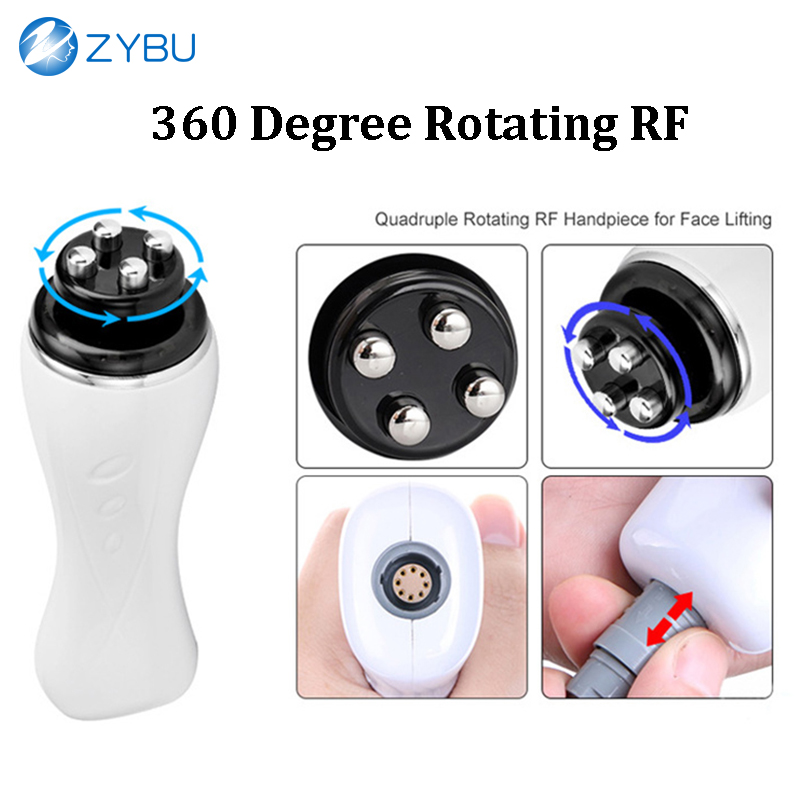360 Degree Rotating RF Skin Tightening Face Lifting Neck Shoulder Massager Skin Rejuvenation Body Shaping Sculpting Radio Frequency Slimming Beauty