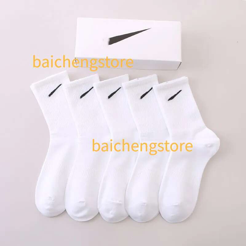 New Mens Womens Designer for Men Pure Cotton Long Tube Joker Black White Classic High-end Hook Ankle Breathable Football Basketball Socks B5