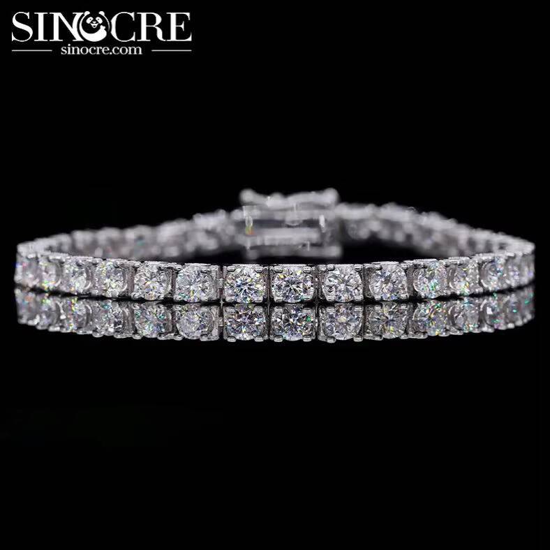 12mm Moissanite Cuban Chain Necklaces Rose Gold 925 Silver Hiphop Pendant Necklaces Geometric Natural Diamond Cuban Link Chain