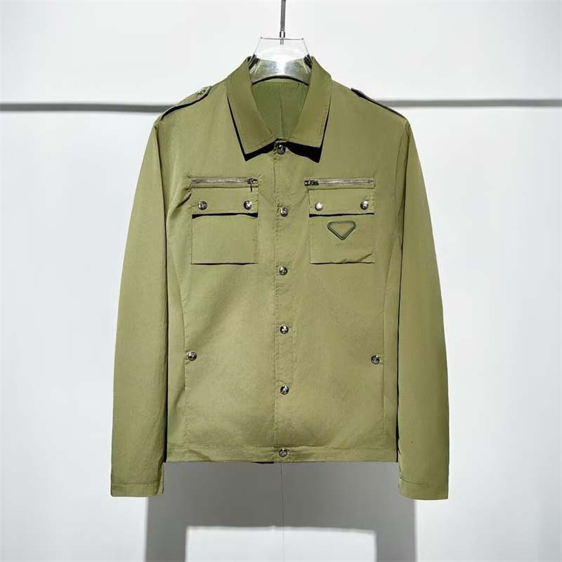 Men's Jackets Men's Jackets 2025 Early Spring P Home New Military Style Jacket Mens TurnDown Collar HighQuality Jacket