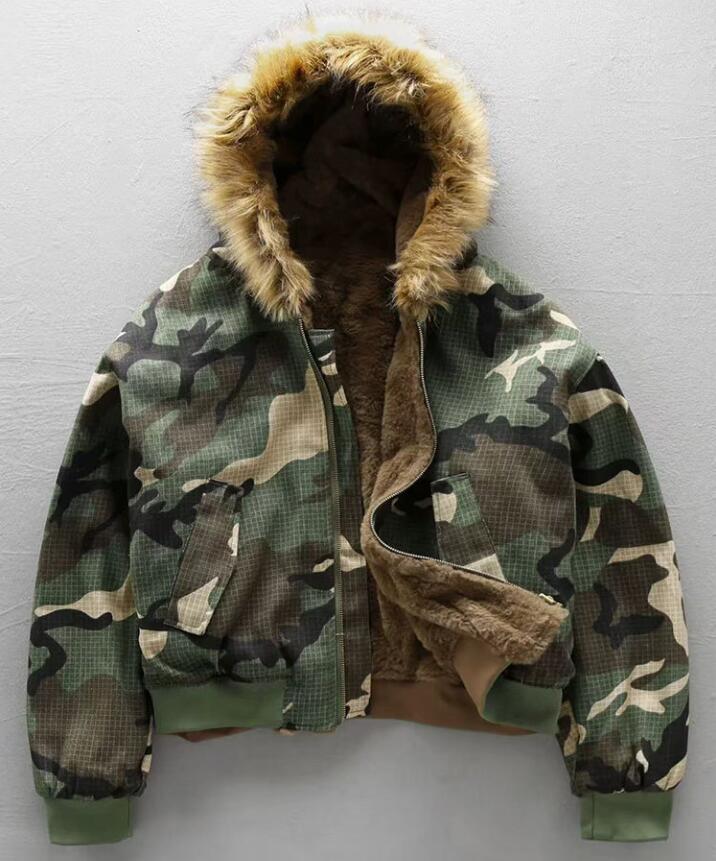hooded camouflage Reversible fleece jackets for men designer jacket autumn winter coat Men's Clothing