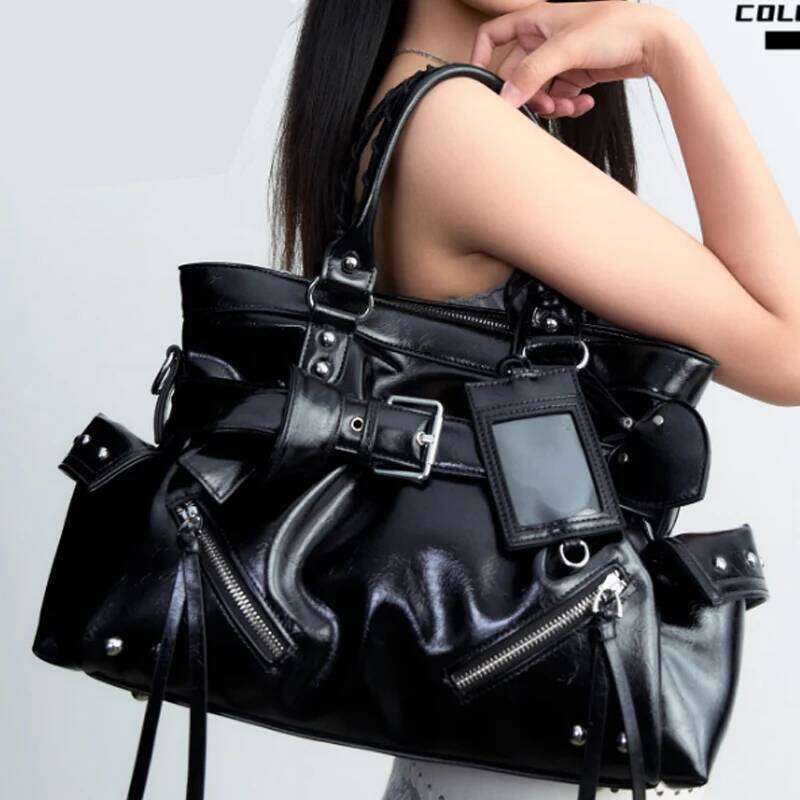 Luxury Handbag And Purse Designer Soft Leather Shoulder Bag Black Totes Women Fashion Underarm Tote Bags