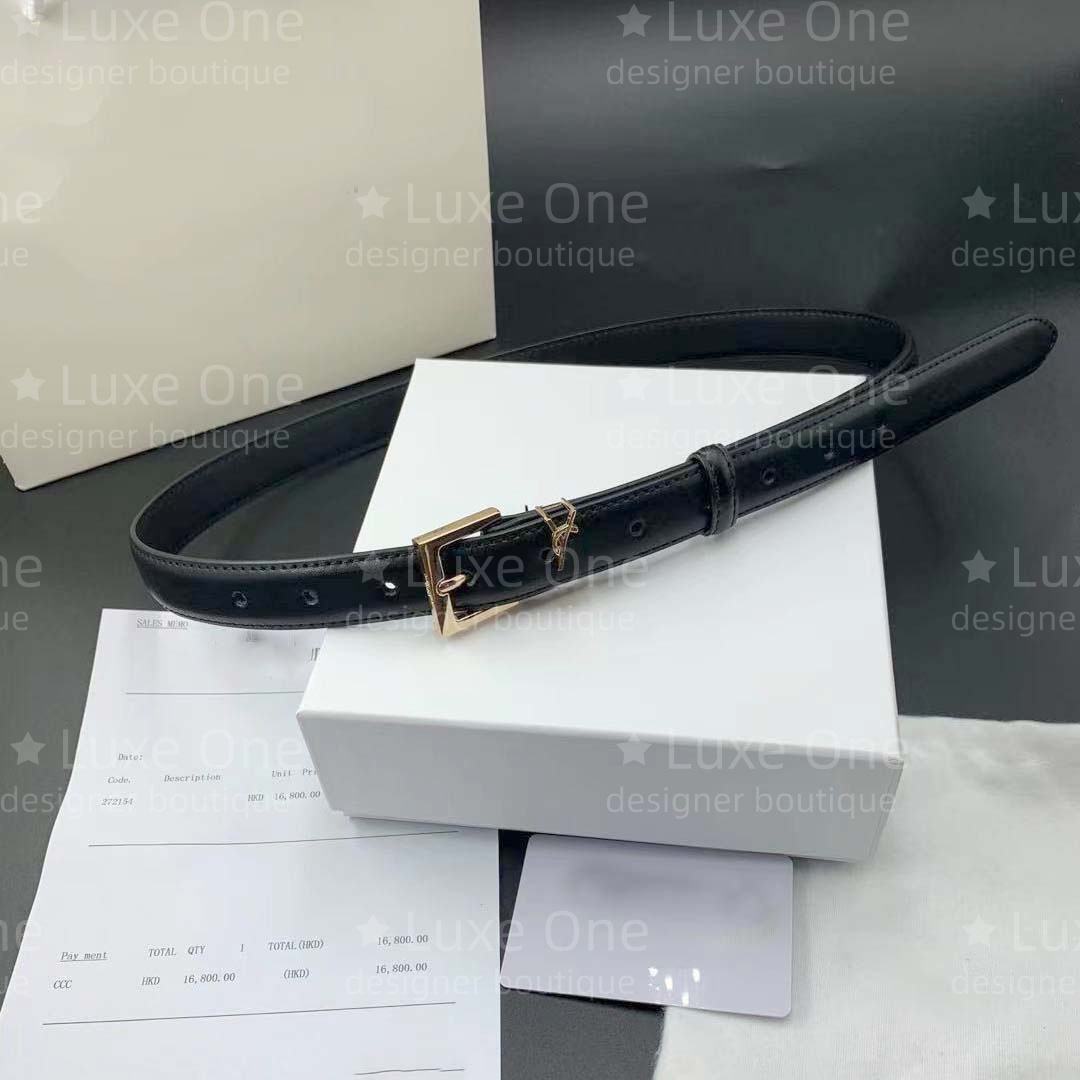 Belts Women Designer Genuine Leather Needle Buckle Width 1.8CM 2.3CM 2.8CM Length 90-115CM Three Letters Gold Silver Buckle Black White Brown Khaki