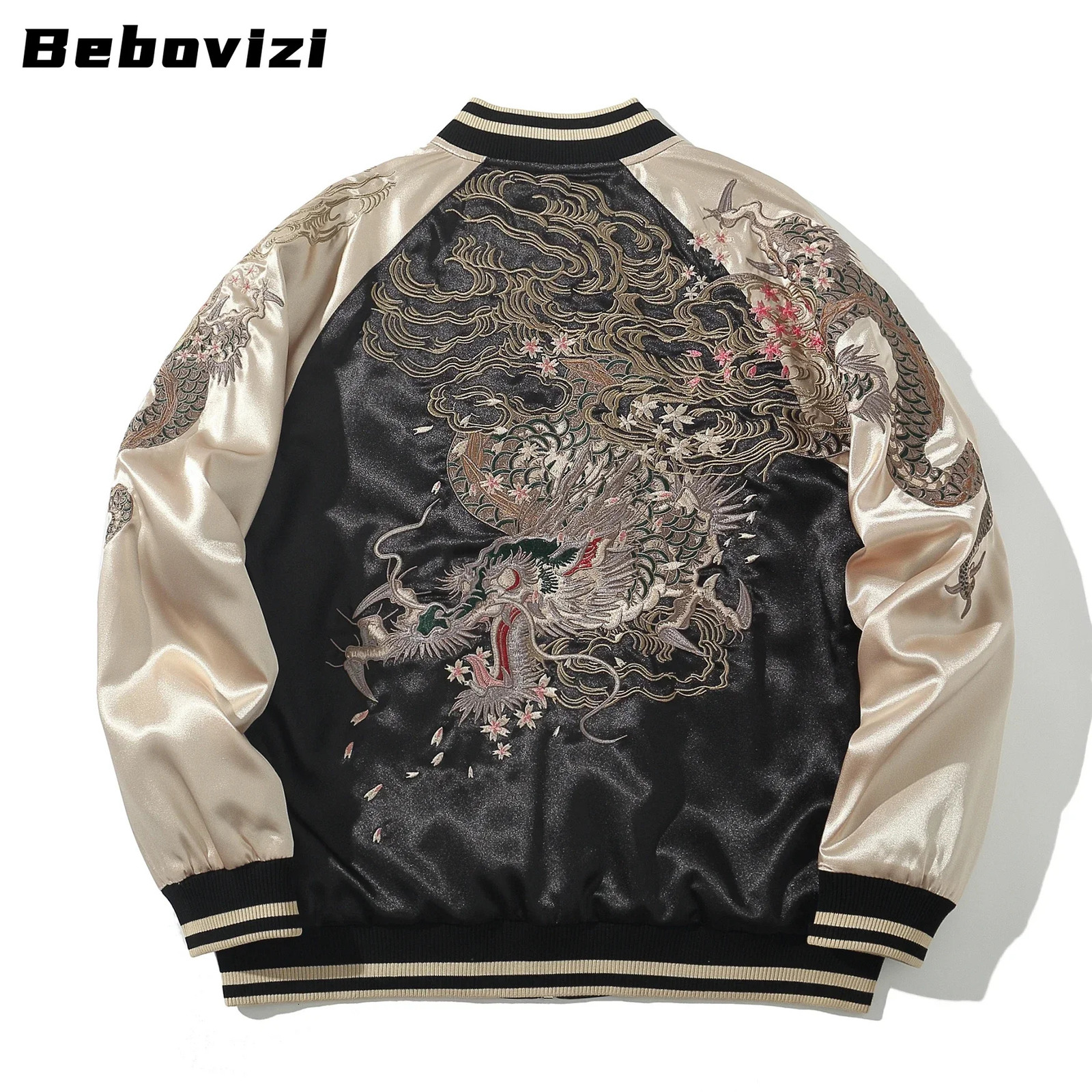 High Quality Autumn Dragon Embroidered Jacket Japanese Style Mens Baseball Uniform Streetwear Harajuku Casual Couple Clothing 251212
