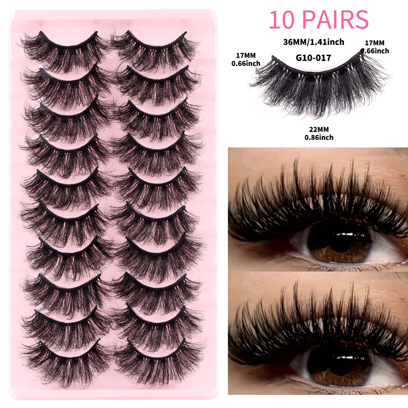 Thick Fluffy False Eyelashes Wispy Natural Look Multi-layer 3D Faux Mink Lashes Full Strip Handmade Reusable Naturally Curled Eyelash Extensions-image-405252885