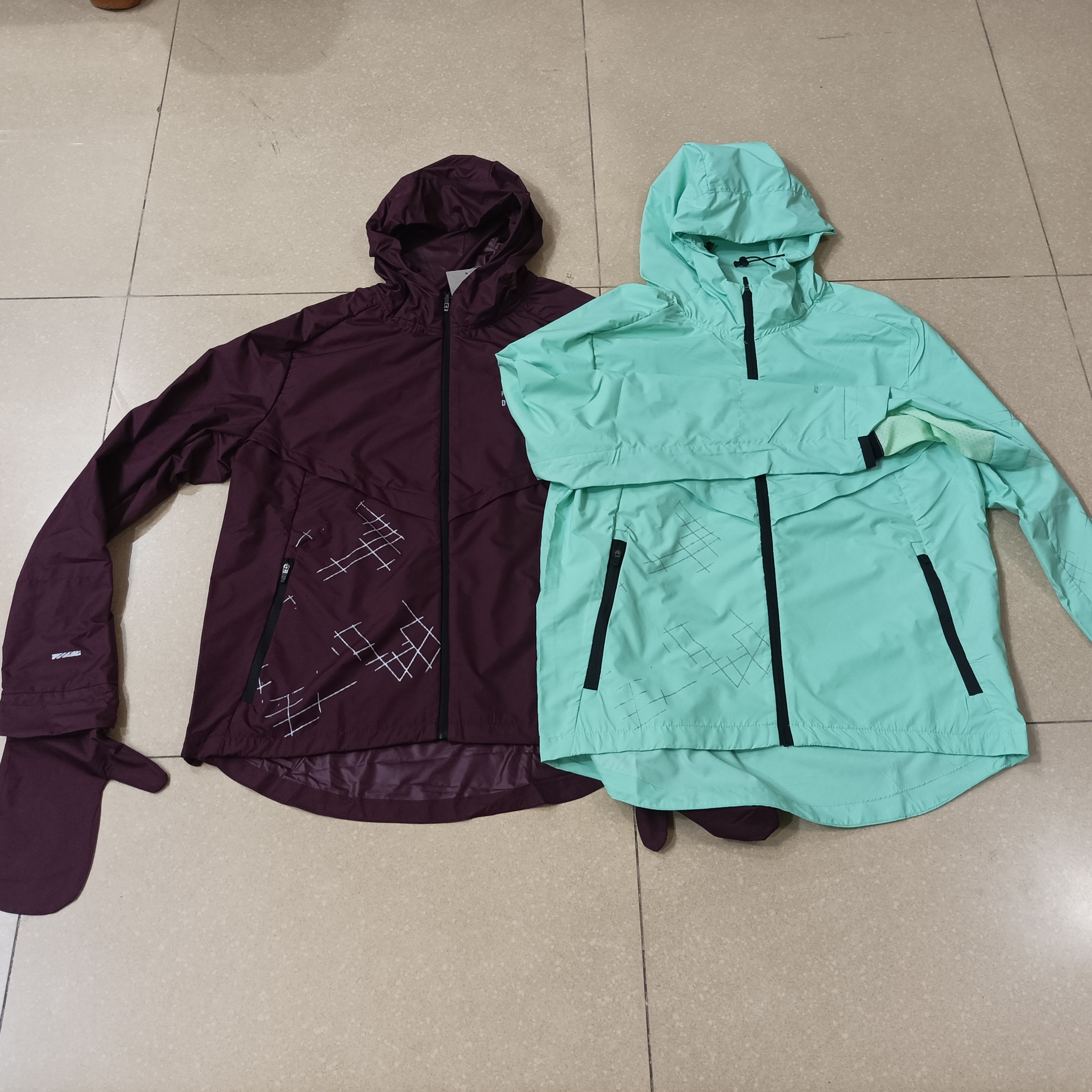 Reflective men's running jackets jogger windbreaker windproof sportswear lightweight jogging sports coat summer sun protection UV outwear gym g