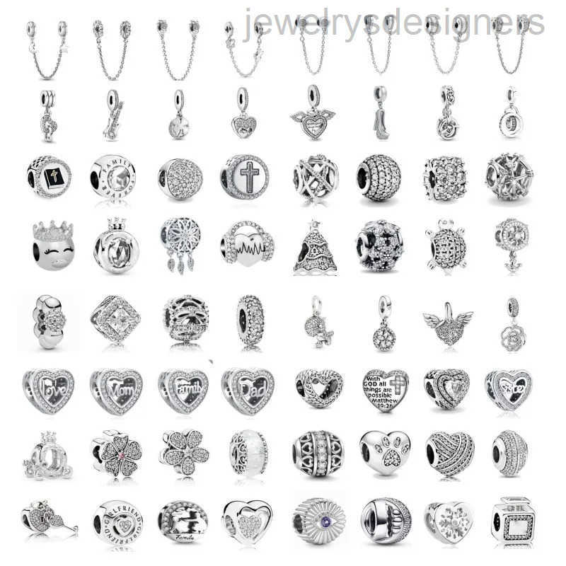 Silver Fit Original Bracelet White Stone Collection Heart Wing Cros Charm Bead DIY Birthday Jewelry Gift Free Shipping