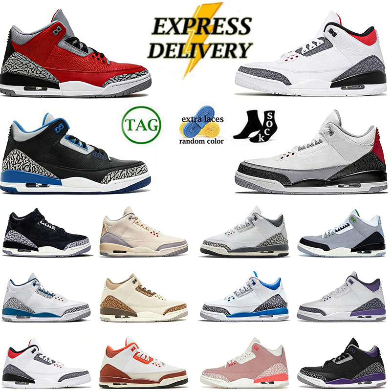 2026 designer 3s basketball shoes 3s Red Cement International Flight Tinker NRG Sport Blue men women Shorts men trainers outdoor sports sneakers