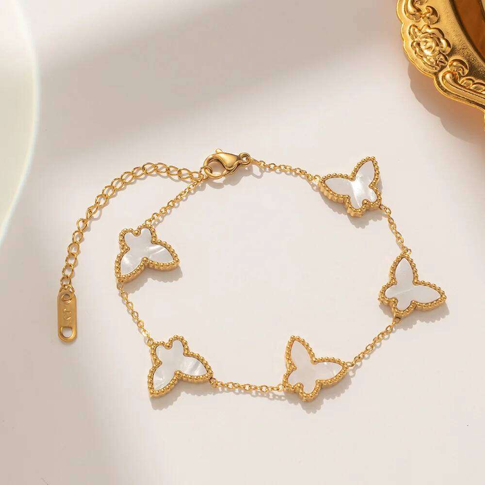 Clover Bracelets Butterfly High Quality Luxury Designer Jewelry For Women Fashion Stainless Steel Bracele