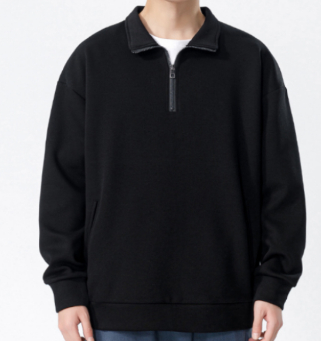 A224 Turtleneck Sweatshirt for Men Autumn and Winter Thickened Loose Trendy Solid