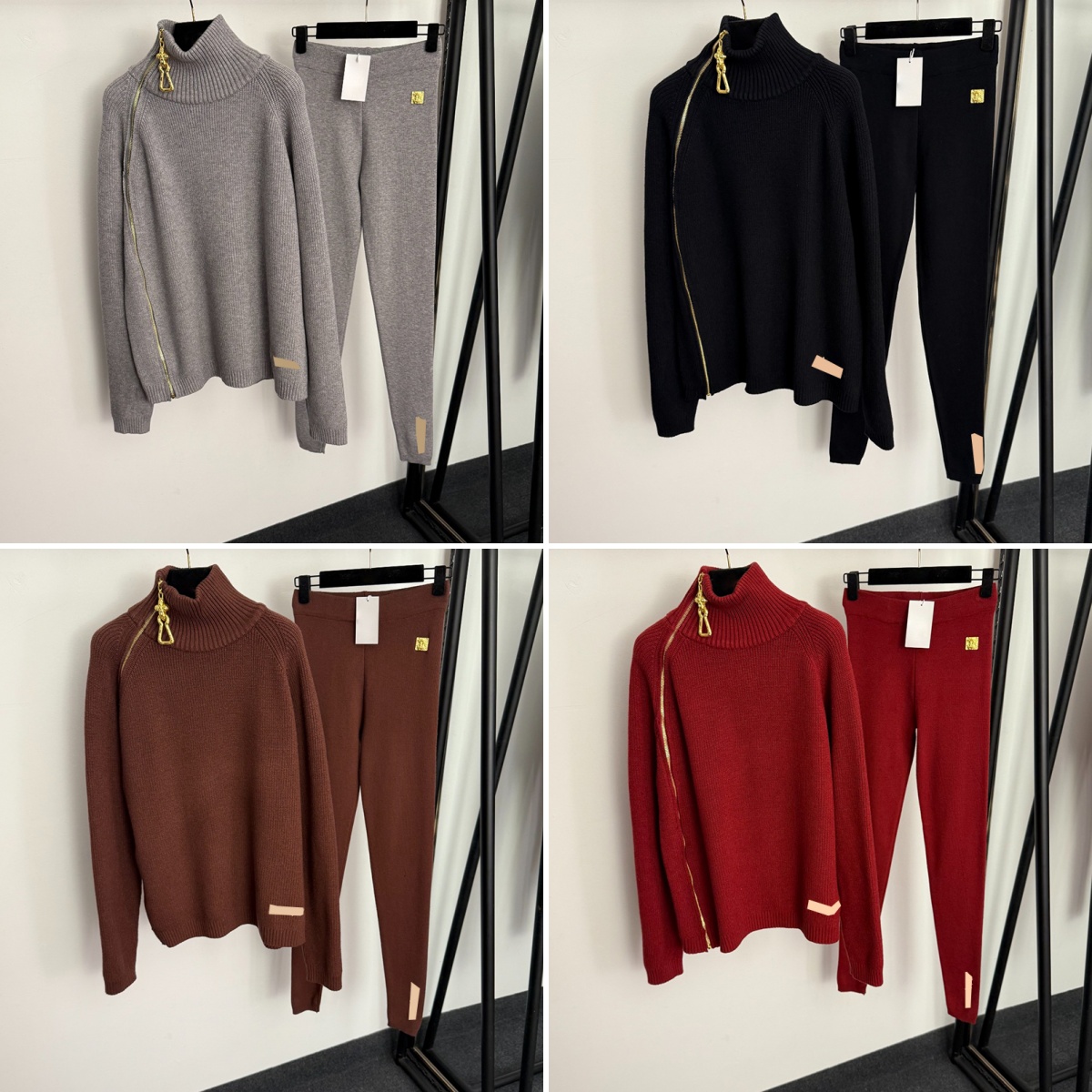 Tuta da donna di marca per il giorno di Natale Felpa di design da donna Pantaloni di lusso con cerniera Designer Maglione Pantalone tecnico in pile