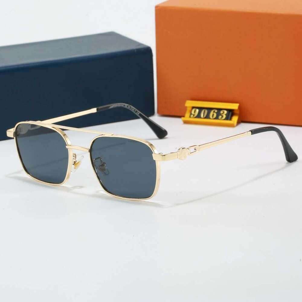 Luxury Metal Frame sunglasses for men designer summer shades polarized eyeglasses black vintage oversized sun glasses of women male sunglass Designe